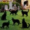 6 Pcs Black Cat Halloween Decorations Plastic Yard Signs with Stakes